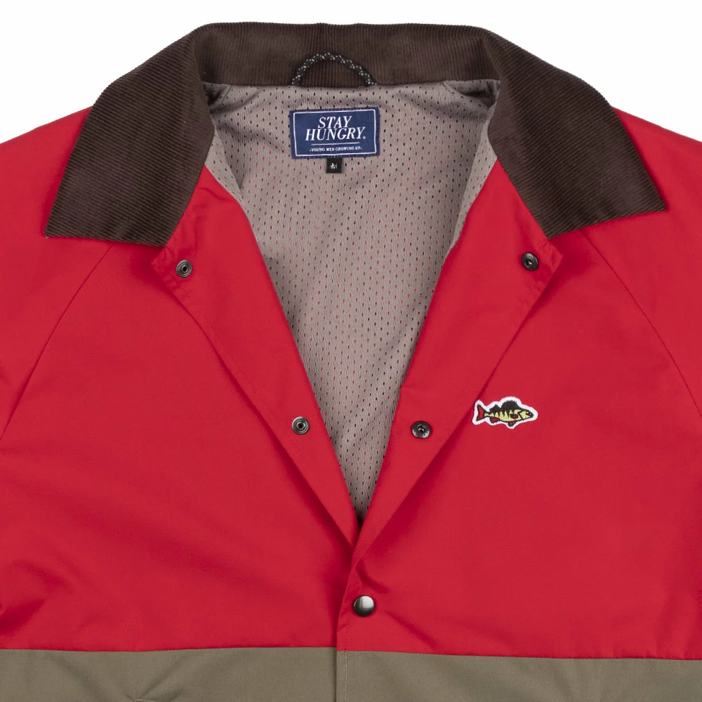 Stay Hungry Aborre Colorblock Coach Jacket Red / Khaki 5 Stay Hungry Aborre Colorblock Coach Jacket Red / Khaki - Image 3