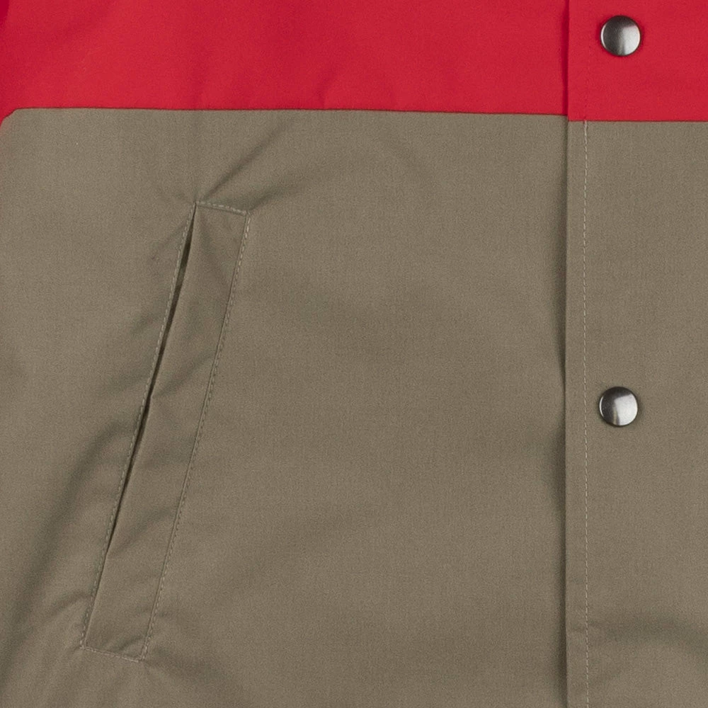 Stay Hungry Aborre Colorblock Coach Jacket Red / Khaki 6 Stay Hungry Aborre Colorblock Coach Jacket Red / Khaki - Image 4