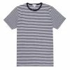 Sunspel Classic Crew Neck Striped T-Shirt White / Navy -Hikerdelic Sales Store 20228 1