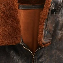RRL By Ralph Lauren Shearling Leather Jacket Black / Brown -Hikerdelic Sales Store 24111 5