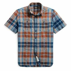RRL By Ralph Lauren Kings Print S/S Shirt Indigo
