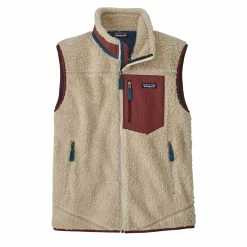 Patagonia Classic Retro-X Fleece Vest Dark Natural W/ Sequoia Red