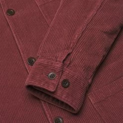 Portuguese Flannel Labura Corduroy Chore Jacket Bordeaux -Hikerdelic Sales Store 27289 3