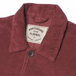 Portuguese Flannel Labura Corduroy Chore Jacket Bordeaux -Hikerdelic Sales Store 27289 5