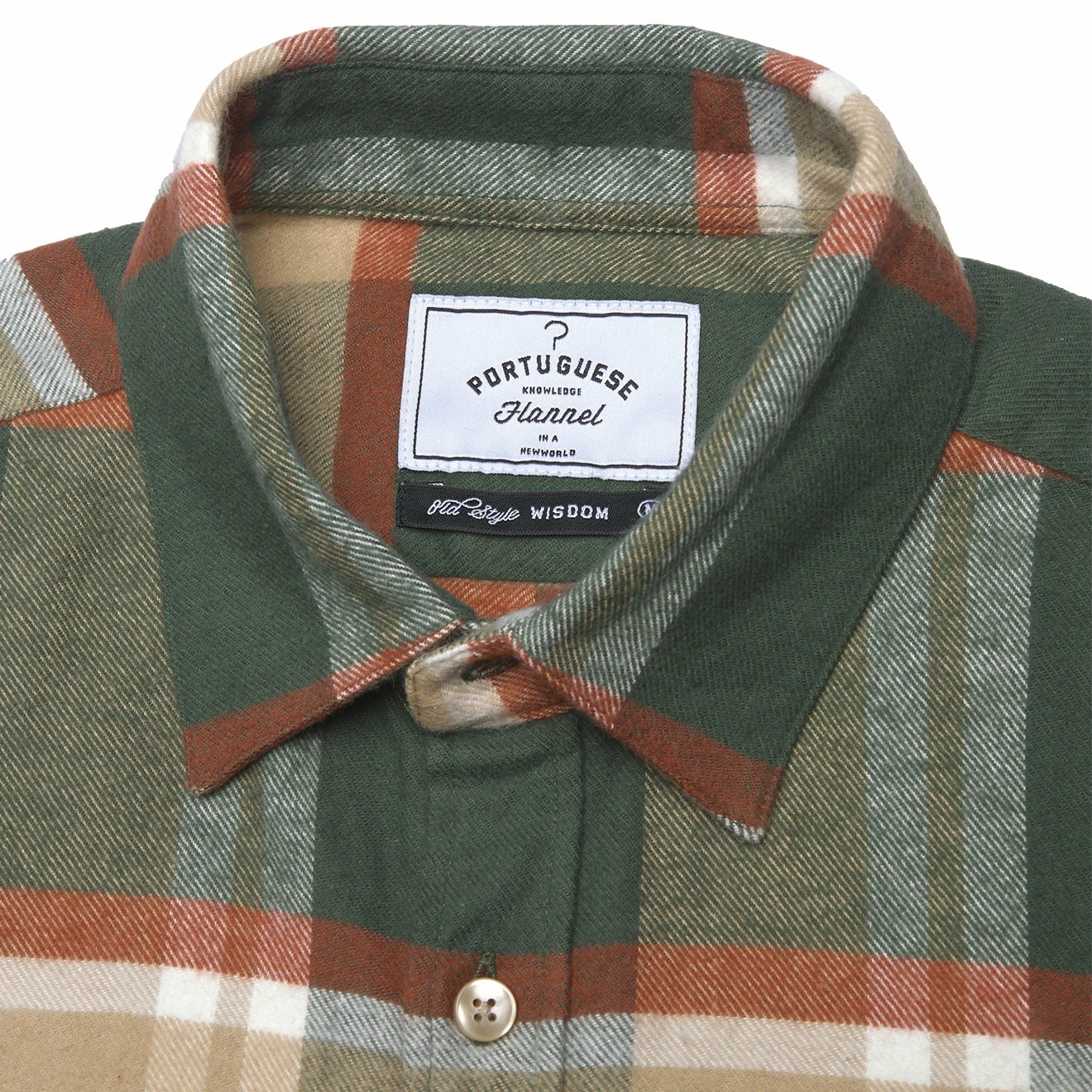Portuguese Flannel Farm Shirt Green / Orange 4 Portuguese Flannel Farm Shirt Green / Orange - Image 2