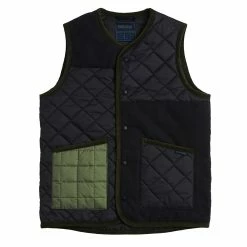 Lavenham Patchwork Thornham Gilet Dark Navy