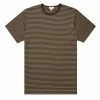 Sunspel Classic Crew English Stripe T-Shirt Caper / Dark Moss -Hikerdelic Sales Store 27691 1