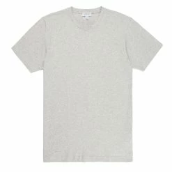 Sunspel Riviera Organic T-Shirt Grey Melange