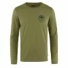 Fjallraven Forever Nature Badge LS T-Shirt Caper Green -Hikerdelic Sales Store 27738 1