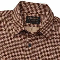 Filson Field Flannel Shirt Tan Dogsto -Hikerdelic Sales Store 28177 4