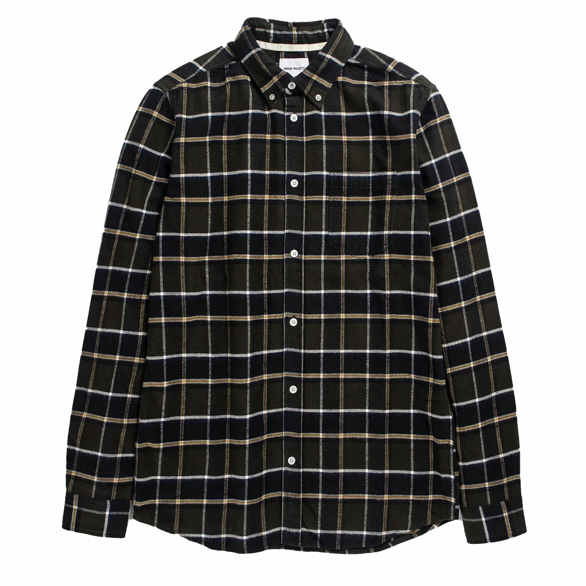 Norse Projects Anton Brushed Flannel Check Shirt Beech Green 3 Norse Projects Anton Brushed Flannel Check Shirt Beech Green
