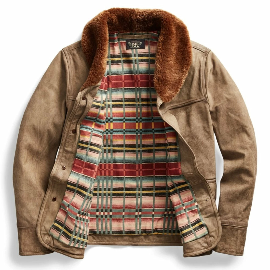 RRL By Ralph Lauren Shearling-Collar Leather Jacket Natural / Tan 5 RRL By Ralph Lauren Shearling-Collar Leather Jacket Natural / Tan - Image 3