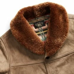 RRL By Ralph Lauren Shearling-Collar Leather Jacket Natural / Tan 12 RRL By Ralph Lauren Shearling-Collar Leather Jacket Natural / Tan -Hikerdelic Sales Store 28617 4