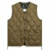 Taion Military Zip V Neck Vest L. Brown -Hikerdelic Sales Store 28843