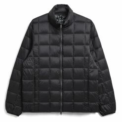Taion Hi Neck W-Zip Down Jacket Black