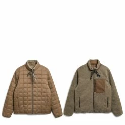 Taion Down X Boa Reversible Jacket L. Brown / Beige -Hikerdelic Sales Store 28849 1