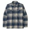Patagonia Long Sleeve Organic Cotton Midweight Fjord Flannel Shirt Live Oak / Smolder Blue -Hikerdelic Sales Store 29051