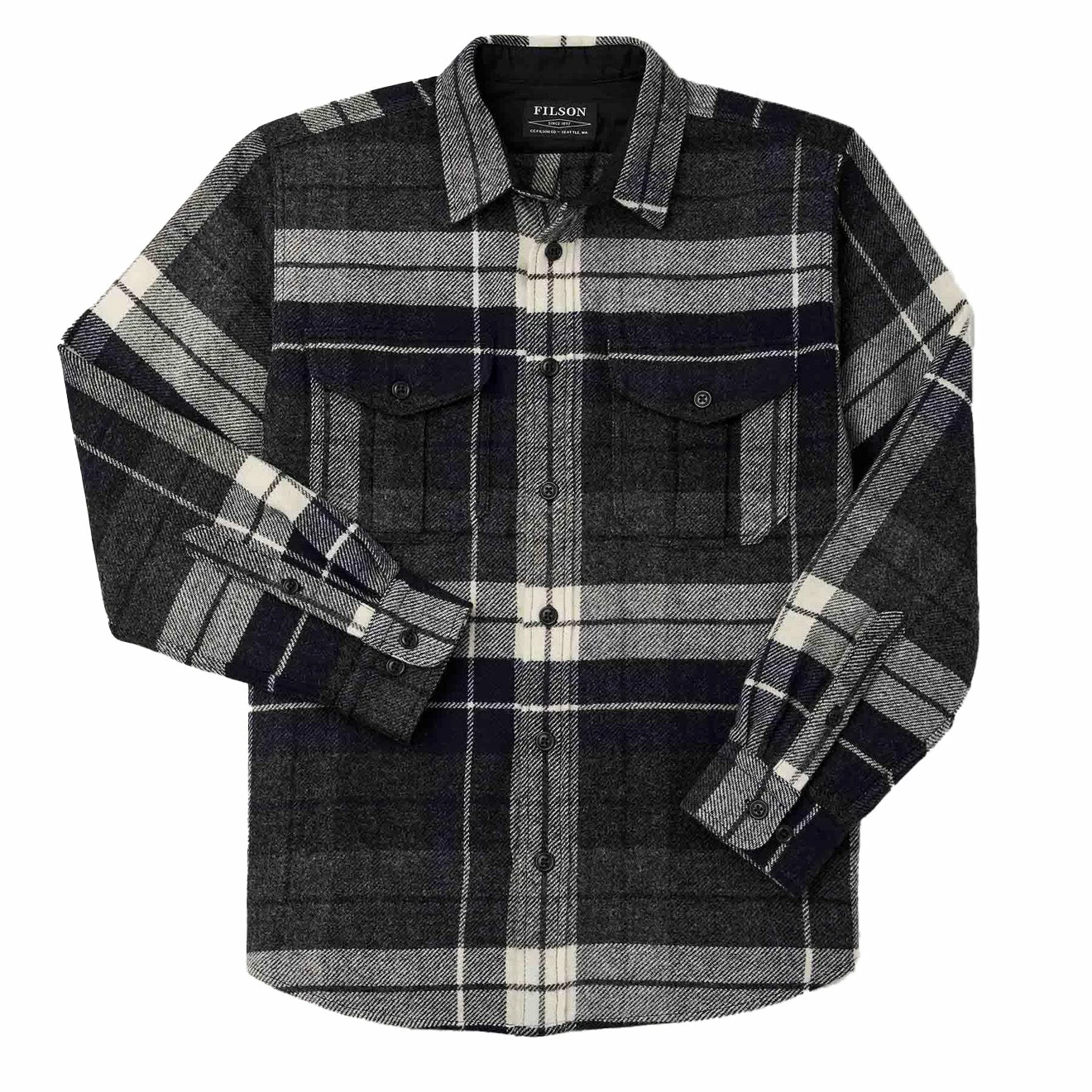 Filson Northwest Wool Shirt Navy Blue Heather 3 Filson Northwest Wool Shirt Navy Blue Heather