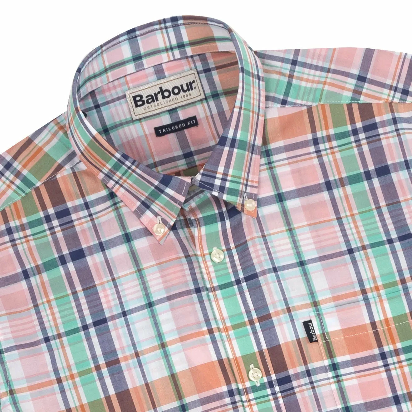 Barbour Madras 3 Tailored Shirt Pink 4 Barbour Madras 3 Tailored Shirt Pink - Image 2