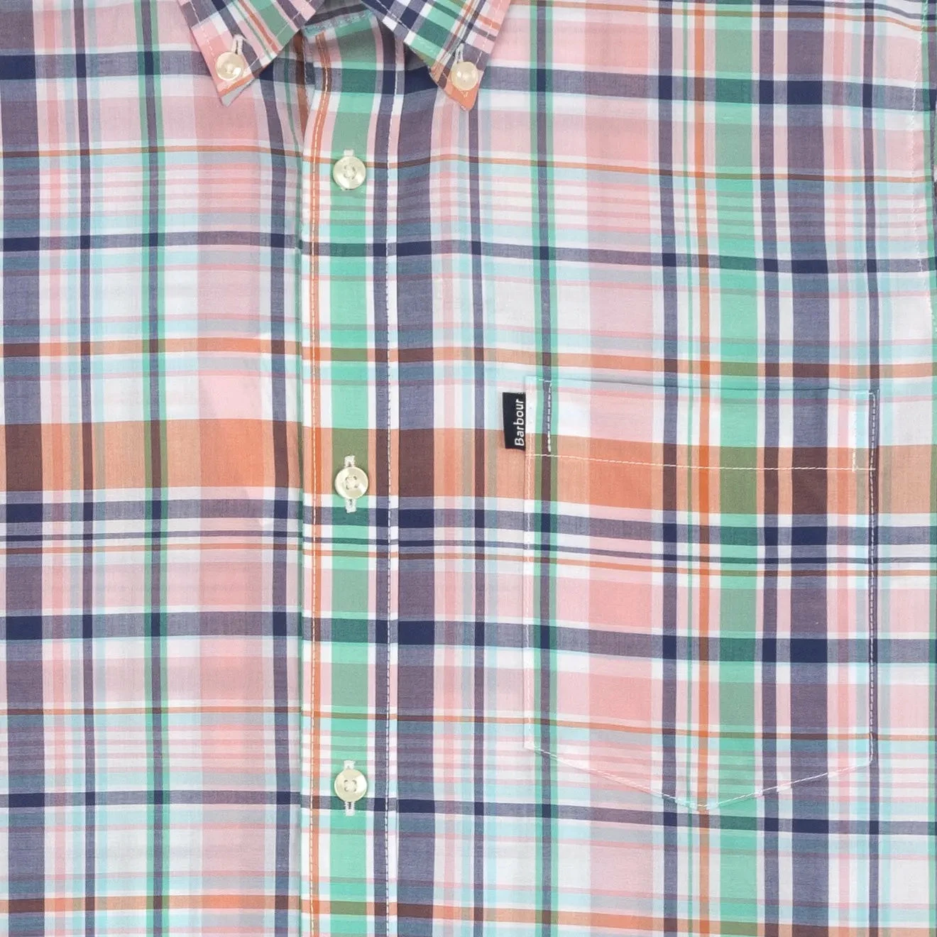 Barbour Madras 3 Tailored Shirt Pink 5 Barbour Madras 3 Tailored Shirt Pink - Image 3