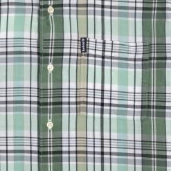Barbour Madras 7 Summer Shirt Green -Hikerdelic Sales Store Barbour Madras 7 Summer Short Sleeve Shirt Green 18757 03