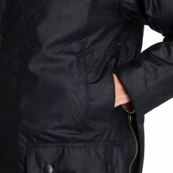 Barbour Beaufort Wax Jacket Black -Hikerdelic Sales Store BarbourBeufortWaxJacket Black4
