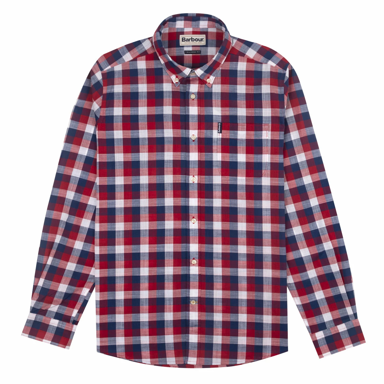 Barbour Gingham 25 Tailored L/S Shirt Red 3 Barbour Gingham 25 Tailored L/S Shirt Red