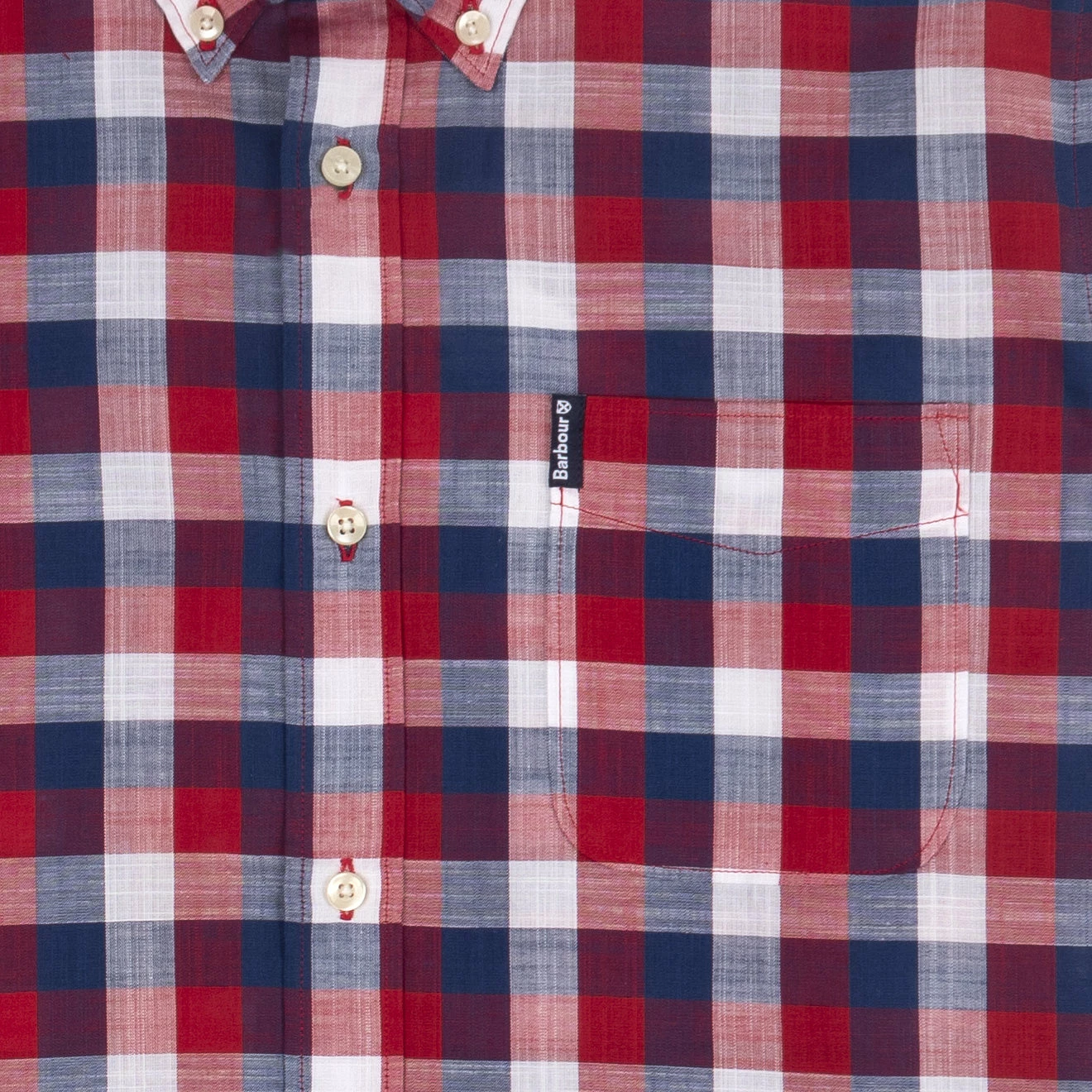 Barbour Gingham 25 Tailored L/S Shirt Red 5 Barbour Gingham 25 Tailored L/S Shirt Red - Image 3