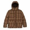 Hikerdelic Calland Plaid Puffer Jacket Brown Plaid