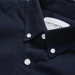 Carhartt WIP L/S Madison Shirt Dark Navy / White -Hikerdelic Sales Store CarharttWIPLSMadisonShirtDarkNavyWhite 5