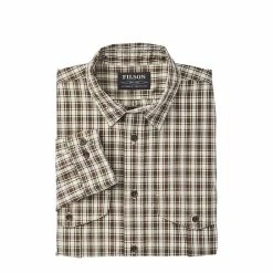 Filson Feather Cloth Shirt Natural / Dark Olive -Hikerdelic Sales Store Filson Feather Cloth Shirt Natural Dark Olive 3