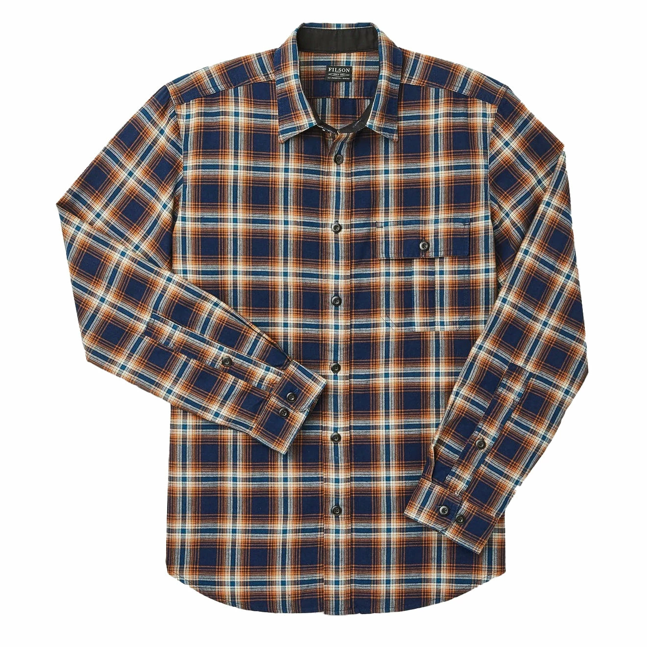 Filson Rustic Oxford Shirt Indigo Rust 3 Filson Rustic Oxford Shirt Indigo Rust