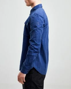 Left Hand Twin Pocket Shirt Navy -Hikerdelic Sales Store LH34000 SS NAVY 02