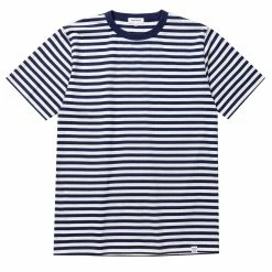 Norse Projects Niels Classic Stripe S/S T-Shirt Dark Navy
