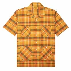 Original Madras Trading Co. No.29 Cuban Collar S/S Shirt Yellow / Orange