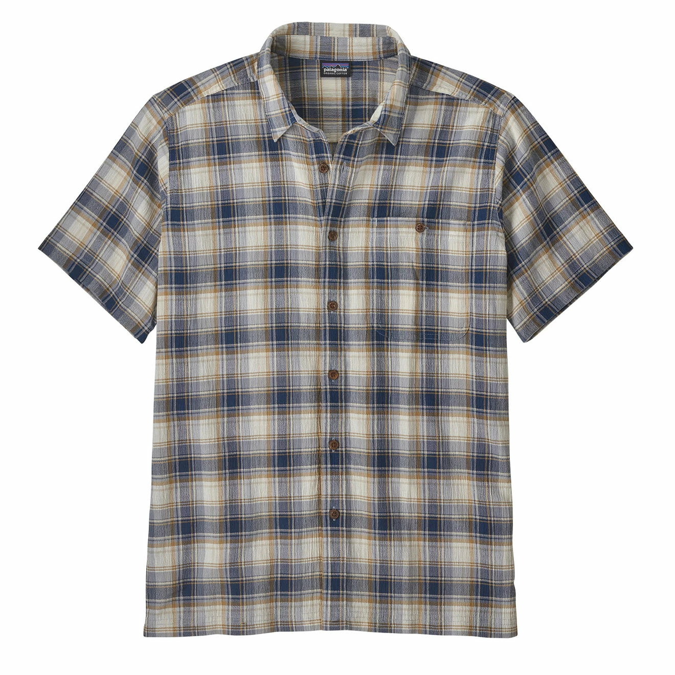 Patagonia A/C Buttondown Shirt Local Harvester / Stone Blue 2 Patagonia A/C Buttondown Shirt Local Harvester / Stone Blue