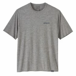 Patagonia Capilene Cool Daily Graphic Shirt Boardshort Logo Abalone Blue / Feather Grey