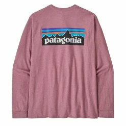 Patagonia Long Sleeve P-6 Logo Responsibili-Tee Evening Mauve -Hikerdelic Sales Store Patagonia Long Sleeve P 6 Logo Responsibili Tee Evening Mauve 2