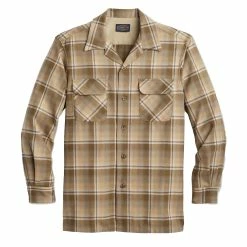 Pendleton Board Shirt Olive / Tan Plaid