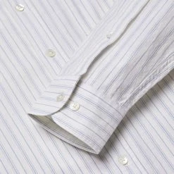 Portuguese Flannel Mao Suave Shirt White / Grey Stripe -Hikerdelic Sales Store Portuguese Flannel Mao Suave Shirt White Grey Stripe 25186 3