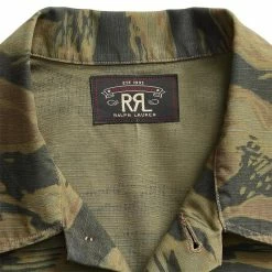 RRL By Ralph Lauren Camo Ripstop Short-Sleeve Overshirt Black / Olive -Hikerdelic Sales Store RRL by Ralph Lauren Camo Ripstop Short Sleeve Overshirt Black Olive RRL by Ralph Lauren 1658707445