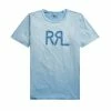 RRL By Ralph Lauren S/S Logo T-Shirt Surplus Blue -Hikerdelic Sales Store RRL by Ralph Lauren SS Logo T Shirt Curplus Blue 16063 1