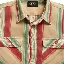RRL By Ralph Lauren Southwestern Jacquard Workshirt RI-494 Tan / Multi -Hikerdelic Sales Store RRL by Ralph Lauren Southwestern Jacquard Workshirt RI 494 Tan Multi 26710 3