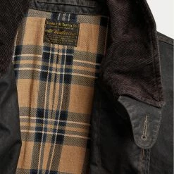 RRL By Ralph Lauren Waxed Cotton Coat Vintage Black -Hikerdelic Sales Store RRL by Ralph Lauren Waxed Cotton Coat Vintage Black 25168 5