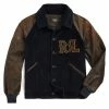 RRL By Ralph Lauren Appliqued Corduroy Leather-Sleeve Jacket Black/Deep Navy -Hikerdelic Sales Store RRLbyRalphLaurenAppliquedCorduroyLeather SleeveJacketBlackDeepNavy30093 1