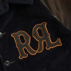 RRL By Ralph Lauren Appliqued Corduroy Leather-Sleeve Jacket Black/Deep Navy -Hikerdelic Sales Store RRLbyRalphLaurenAppliquedCorduroyLeather SleeveJacketBlackDeepNavy30093 4