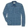 RRL By Ralph Lauren Checked Ribbed Jersey Popover Work Shirt Indigo/Cream -Hikerdelic Sales Store RRLbyRalphLaurenCheckedRibbedJerseyPopoverWorkShirtIndigoCream30078 1