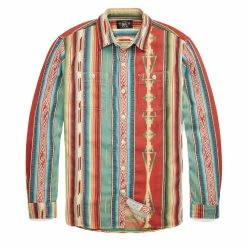 RRL By Ralph Lauren Jacquard Workshirt Red / Multi