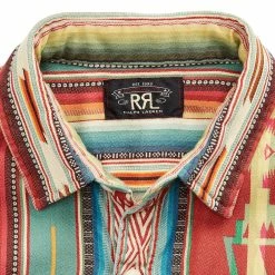 RRL By Ralph Lauren Jacquard Workshirt Red / Multi -Hikerdelic Sales Store RRLbyRalphLaurenJacquardWorkshirtRedMulti 4
