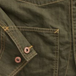 RRL By Ralph Lauren Linen-Cotton Herringbone Jacket Forest Green -Hikerdelic Sales Store RRLbyRalphLaurenLinen CottonHerringboneJacketForestGreen 5